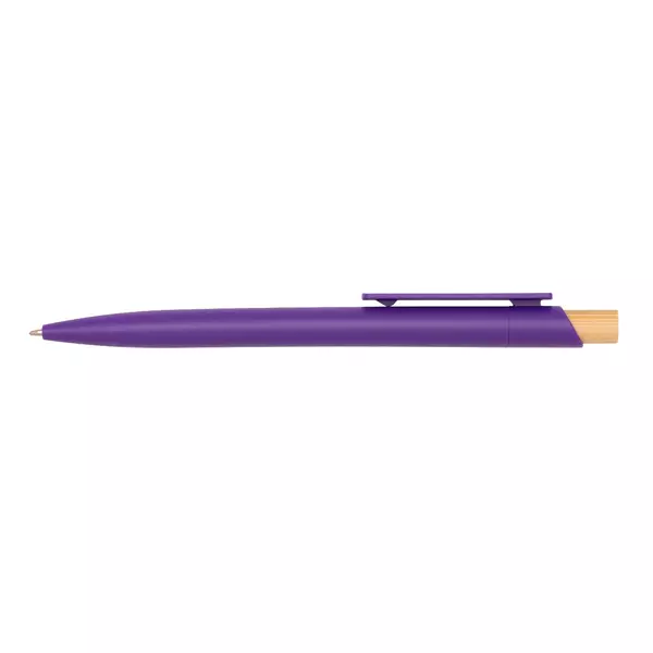 Corfu - plastic ball pen with bamboo button