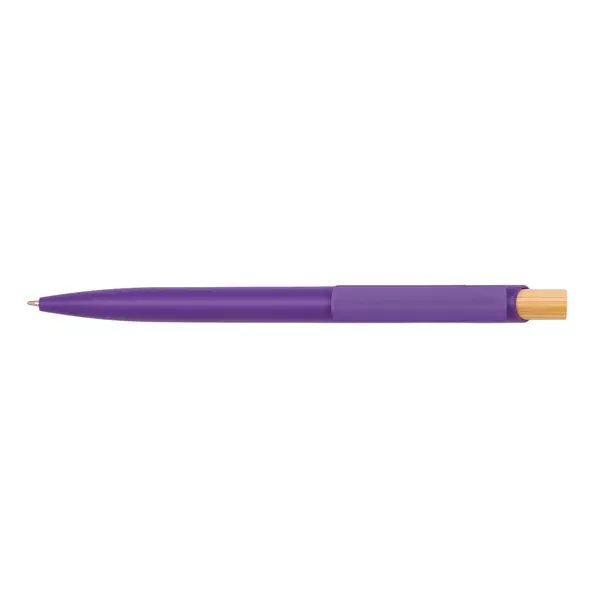 Corfu - plastic ball pen with bamboo button