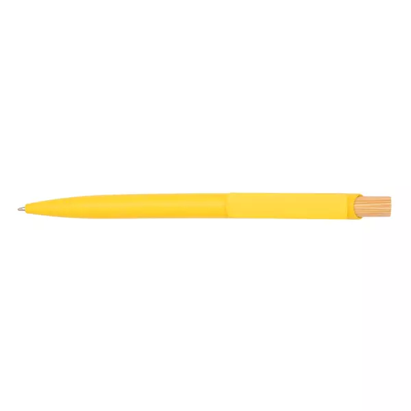Corfu - plastic ball pen with bamboo button