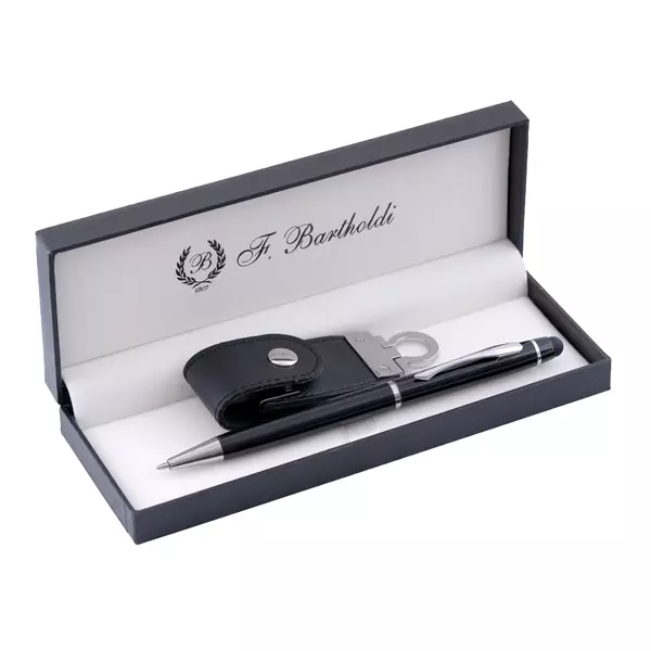 Metal pen and leather USB 32GB set
