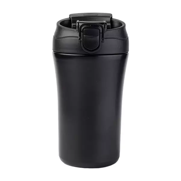 Thermos cup with push-button opening and straw 400 ml