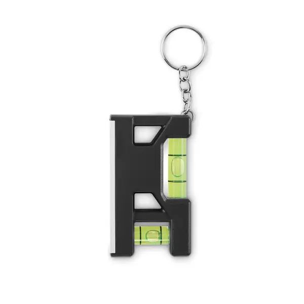 Multifunctional keychain with a ruler and dual levels