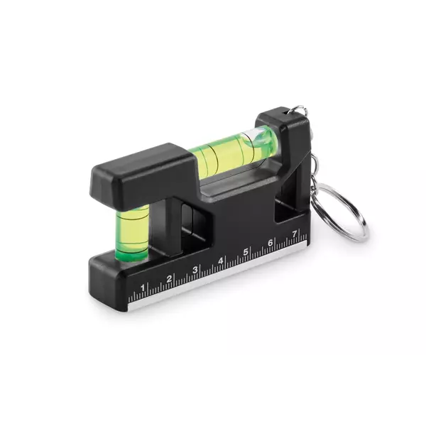 Multifunctional keychain with a ruler and dual levels