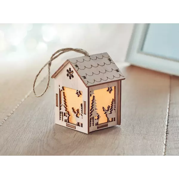 MDF decorated house with light inside
