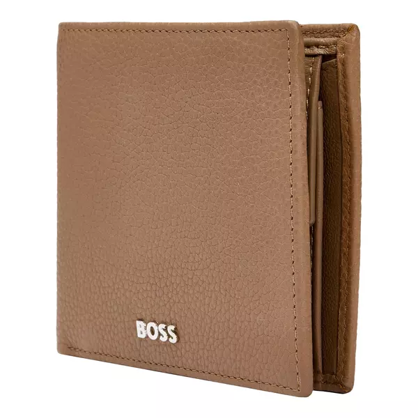 Money wallet with flap Classic Grained Camel