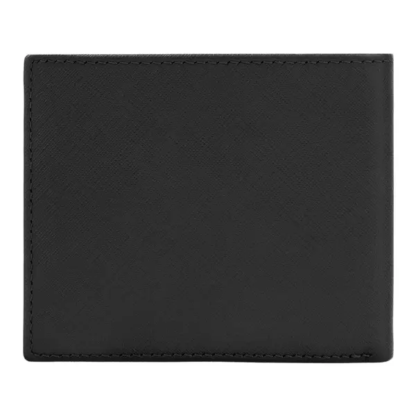 Money wallet with flap Double B Saffiano Black