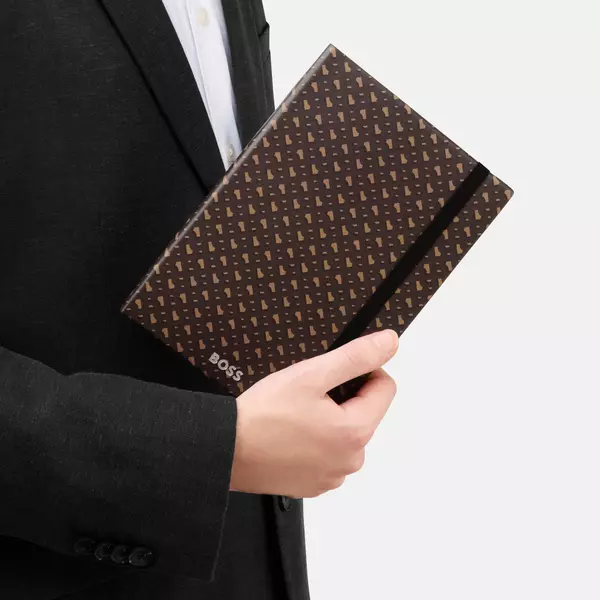 Notebook A5 Monogram Camel Lined