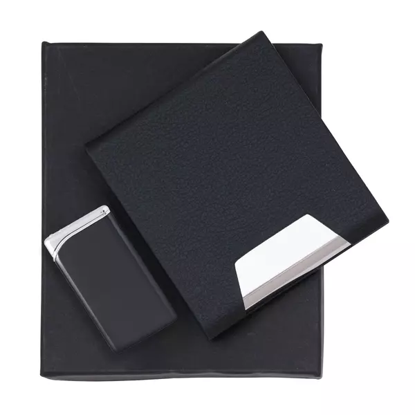 Set lighter and cigarette case