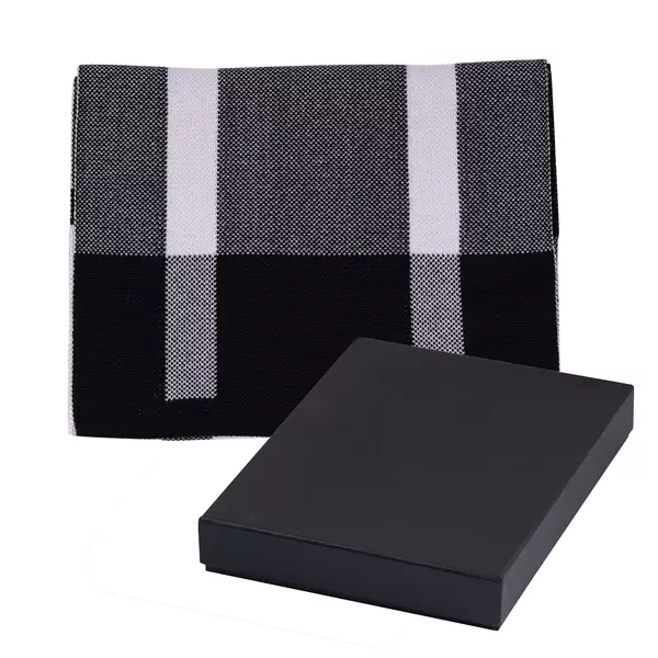 Plaid winter cashmere scarf